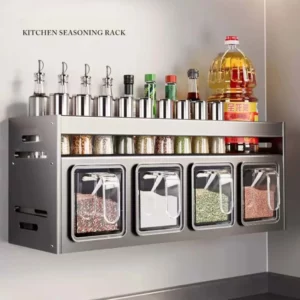Nouvelle étagère à épices de cuisine, support de rangement mural pour épices, support organisateu...