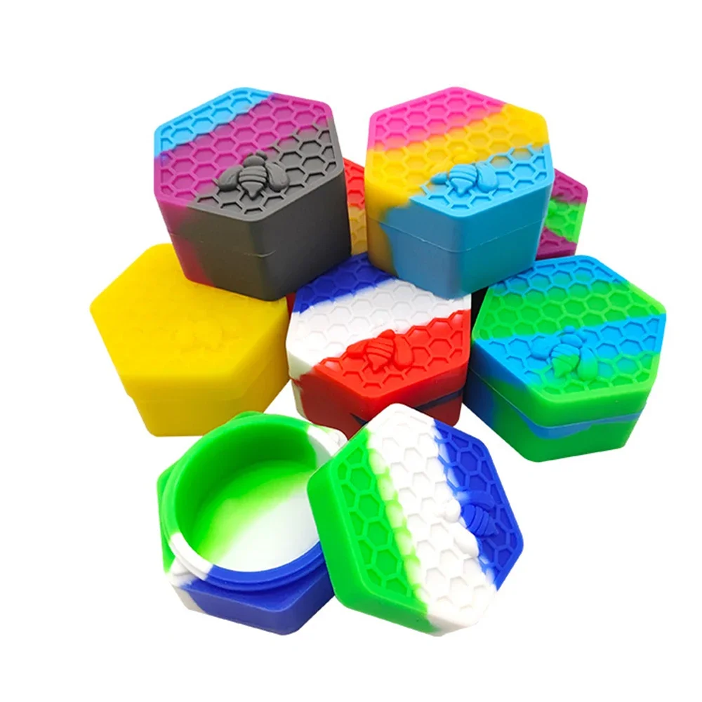 Pot de cire boîte en Silicone Style abeille pour boîte de crème d'huile facile à tenir et à trans...