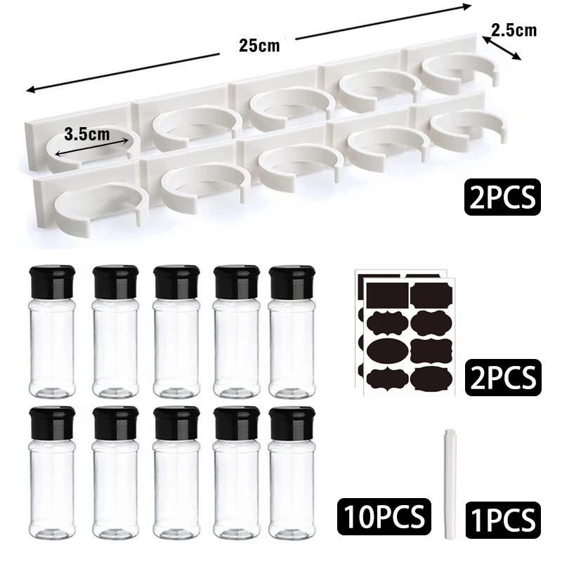 Bouteilles d'assaisonnement en plastique de 100ML, stockage d'épices de cuisine, pot de condiment...