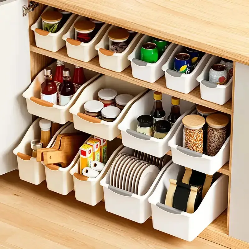 Panier de rangement de cuisine pour épices, condiments et articles divers, boîte de rangement en... – Image 2