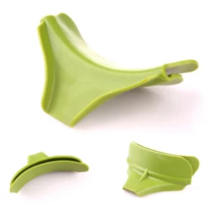 Entonnoir Anti-déversement en Silicone, 1 pièce, sans lacet, verseur, bec de soupe, pour casserol...