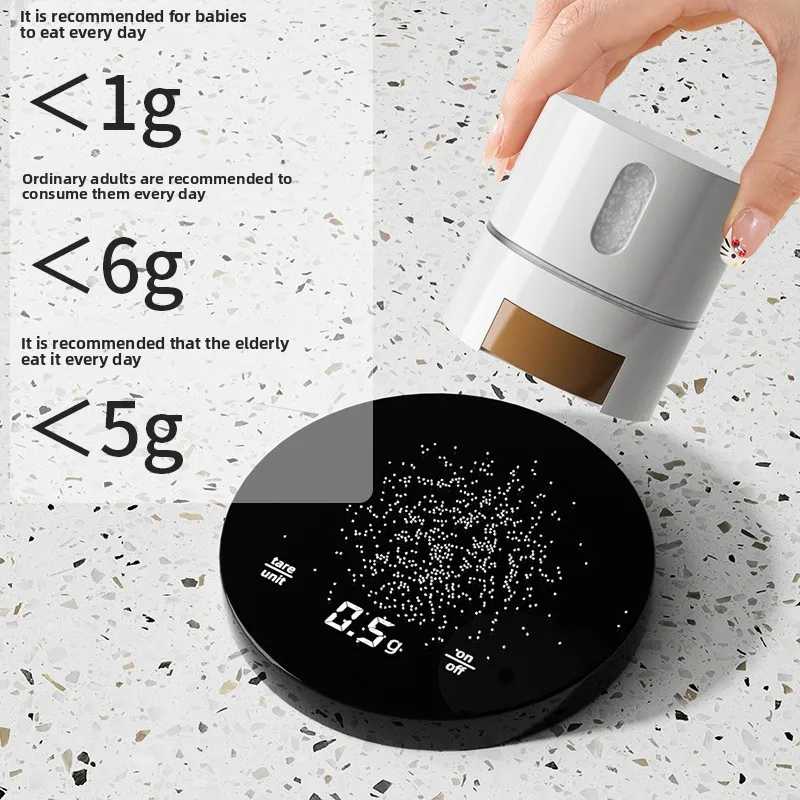 Coffret à épices magnétique, Pot d'assaisonnement mural avec salière quantitative, parfait pour l... – Image 3
