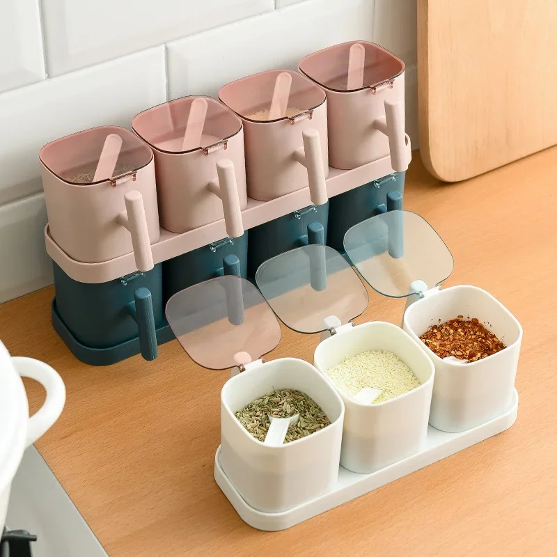 Ensemble de Boîtes d'Assaisonnement, Sucrier Belle, Sel, Shaker à Épices, Pots de Rangement, Gadg... – Image 3