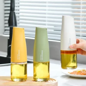 Distributeur de bouteilles d'huile de 500ML, bouteille de Sauce, bouteilles de stockage en verre...