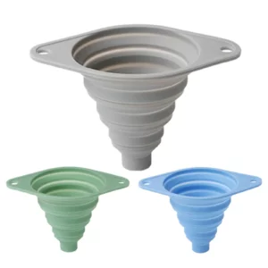 Entonnoir pliable en silicone à large ouverture pour la cuisine, le remplissage de bouteilles, la...