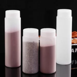 Pot à épices en plastique transparent de 400/600ml, avec couvercles Shaker, conteneurs d'assaison...