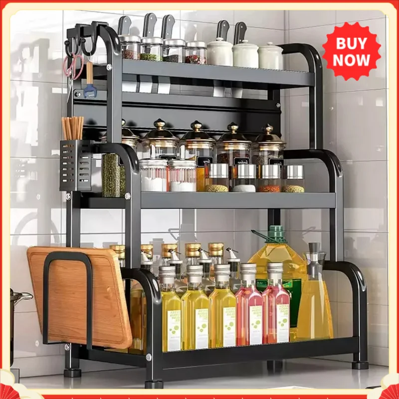 Étagère à épices moderne pour cuisine, organisateur de comptoir, unité de rangement multifonction...