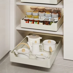 Nouvelles étagères de rangement pour cuisine avec rails coulissants, type tiroir, plateau de rang...