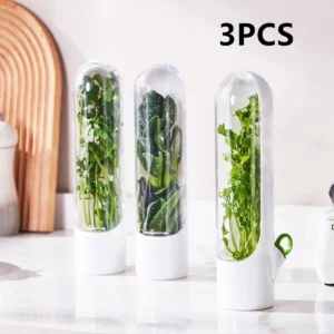 1/2/3 pièces économiseur d'herbes conteneur de stockage garde-herbes fraîches vanille légumes bou...