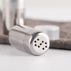2 pièces, Mini pots à épices en acier inoxydable, salière et poivrière portables d'extérieur