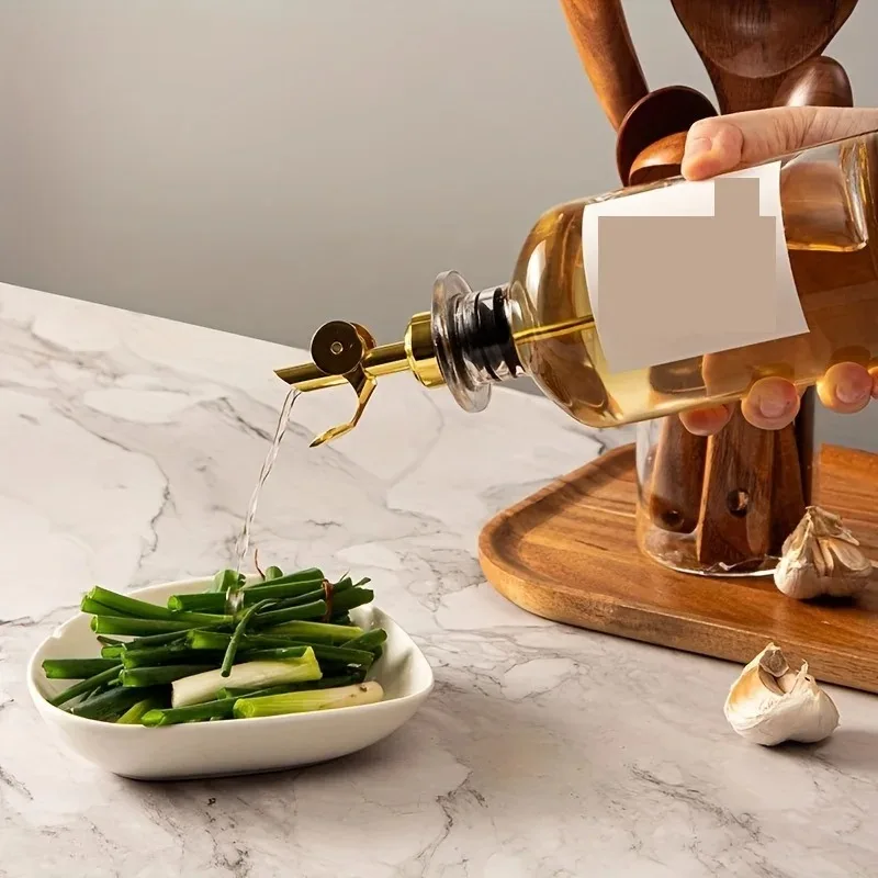 Bouteille distributrice d'huile d'olive en verre, bouteille d'assaisonnement, bouteille de vinaig... – Image 2