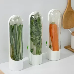 Économiseur d'herbes pour réfrigérateur, bouteille de conservation des légumes, dosette de conser...