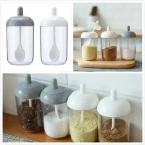 Pots d'épices en verre autocollants sel sucre poudre huile d'olive poivre assaisonnement bouteill...