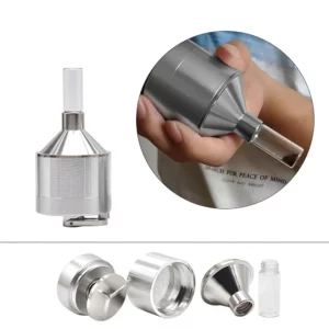 Moulin à épices manuel en métal 44mm 56mm avec entonnoir et récipient, outils de cuisine