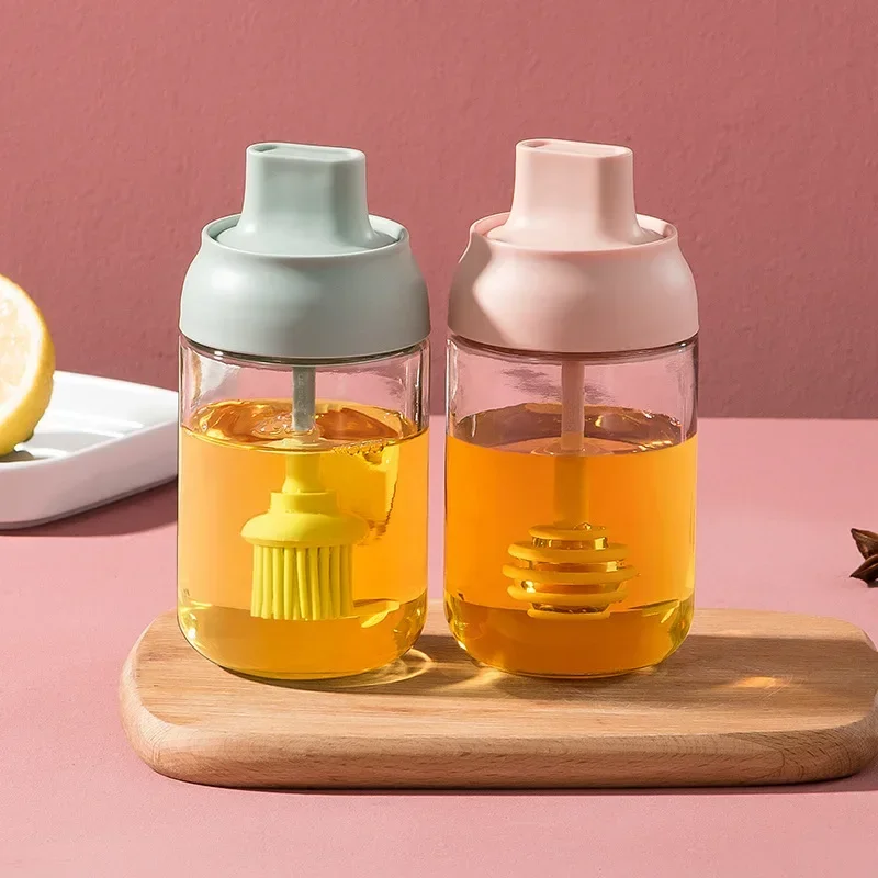 Bouteille d'huile de 250ML, 2 pièces, résistante à l'humidité, avec couvercle, cuillère, pot à po... – Image 3