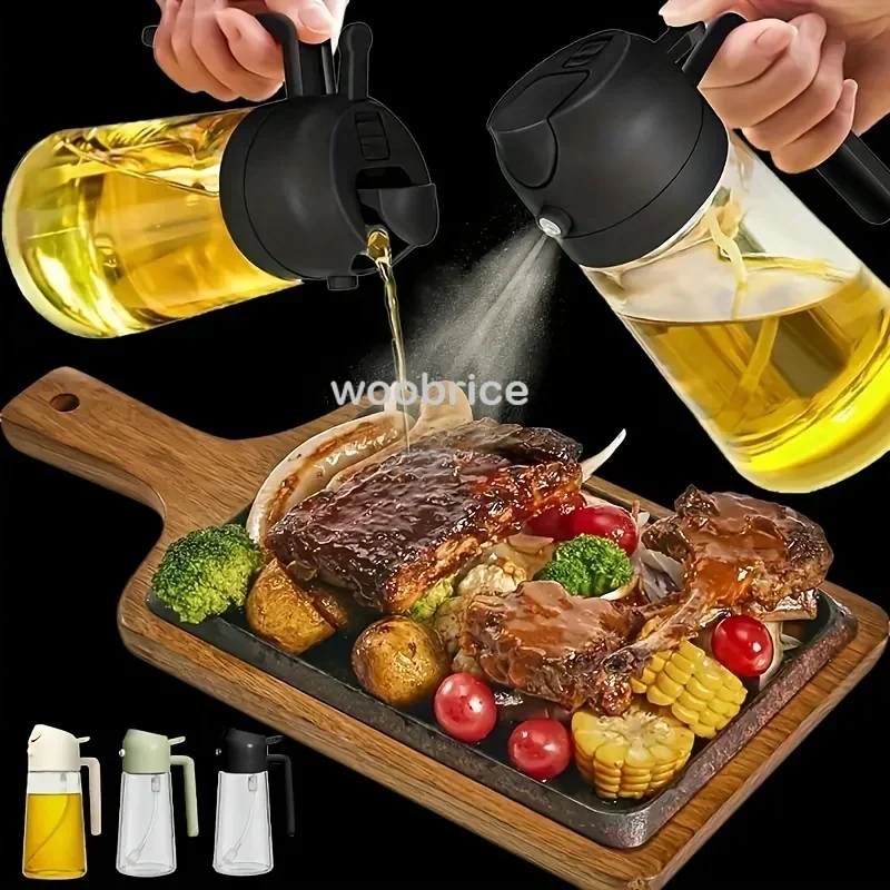 Récipient en verre pour pulvérisation d'huile, bouteille de pulvérisation d'huile de 500ml, distr... – Image 2