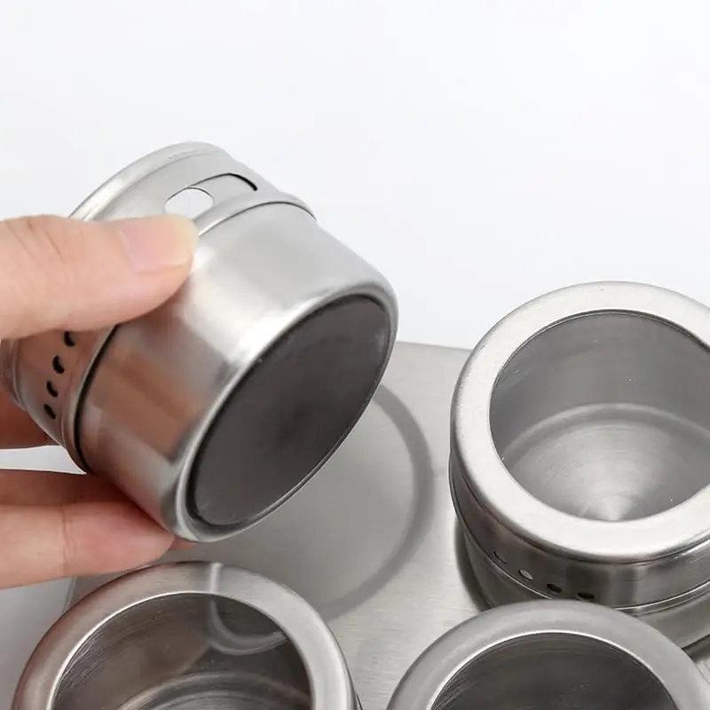Ensemble de boîtes à épices magnétiques, pots à épices à fixer au mur, sans rouille, faciles à ne... – Image 3