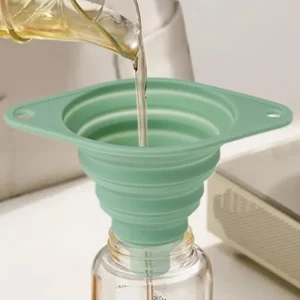 Entonnoir de cuisine pliable en Silicone, entonnoirs portables pour bouteilles de remplissage d'h...