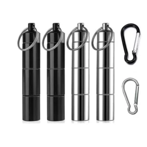 Mini boîte de rangement en aluminium hermétique anti-odeur pour herbes, cigares et pilules, acces...