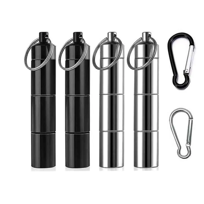 Mini boîte de rangement en aluminium hermétique anti-odeur pour herbes, cigares et pilules, acces...
