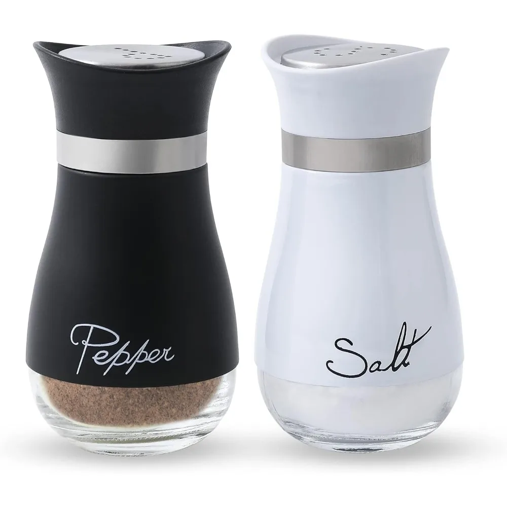 Paquet de 2 saliers et poivrons, pots à épices d'accessoires de cuisine, distributeur d'épices de...