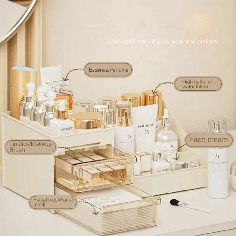 1 pièces organisateur cosmétique organiseur de bureau étagère dortoir organisateur tiroir chambre... – Image 2
