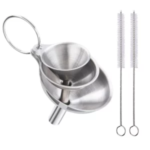 Ensemble d'entonnoirs de cuisine en acier inoxydable, 3/5 pièces, entonnoirs métalliques de quali...