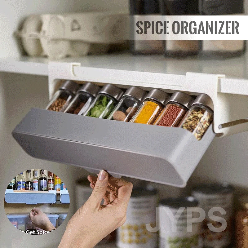 Étagère à épices de cuisine auto-adhésive, organisateur d'épices, bouteille d'assaisonnement, org... – Image 2