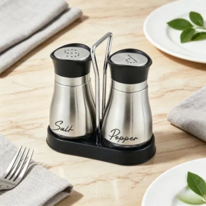 Ensemble de 2 flacons rechargeables pour sel et poivre, 3,4 oz, en verre, pour épices, rangement...