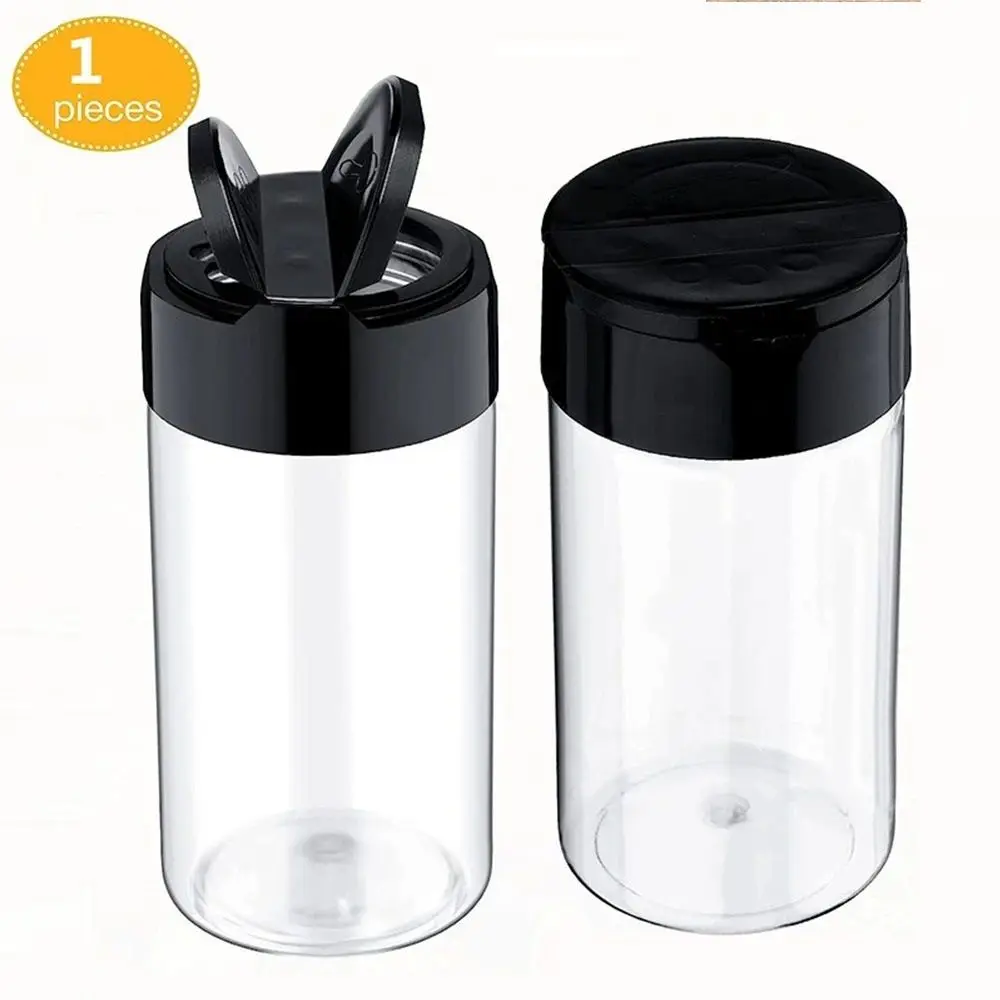 Pot à Épices en Plastique Transparent avec Shaker pour Cuisine, 1 Pièce