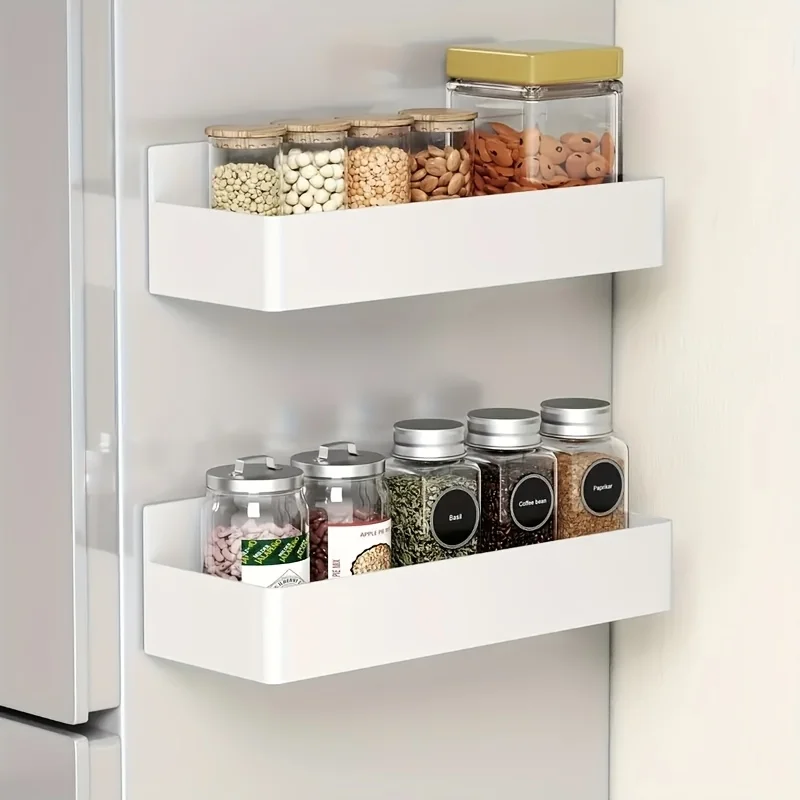 Étagère magnétique pour réfrigérateur, panier de rangement latéral pour épices et articles divers... – Image 2