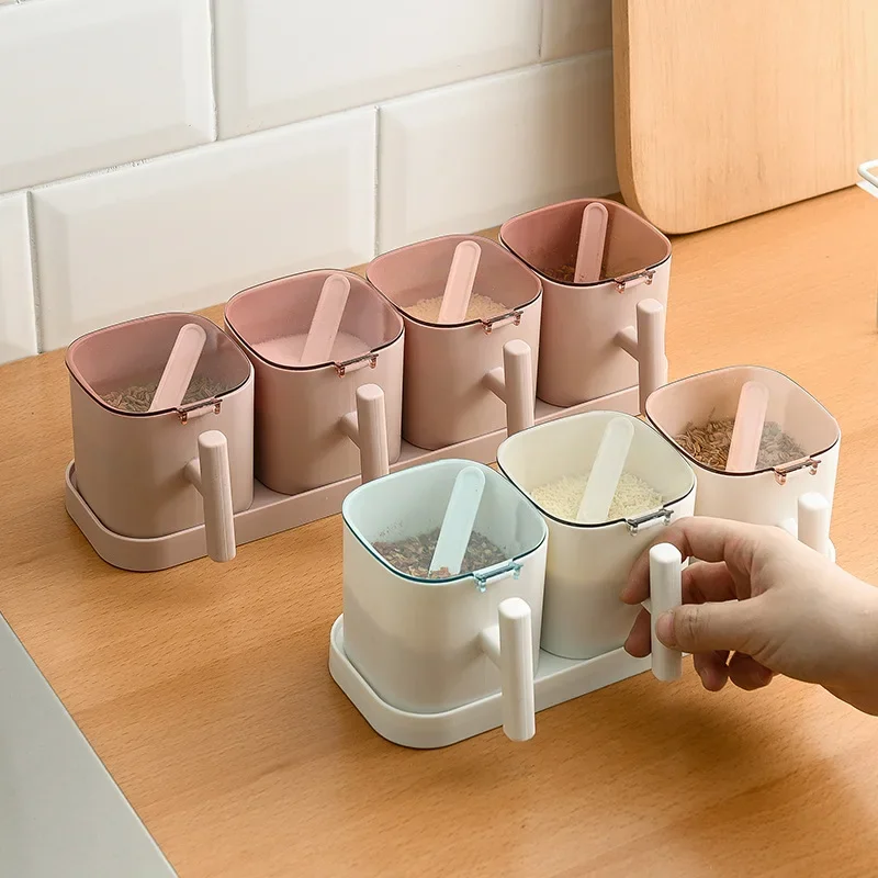 Ensemble de Boîtes d'Assaisonnement, Sucrier Belle, Sel, Shaker à Épices, Pots de Rangement, Gadg...