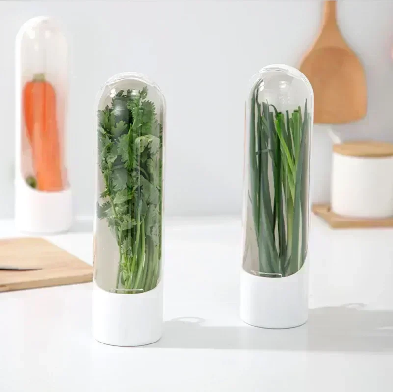 Conteneur de stockage d'herbes domestique, Transparent et hermétique, vert persil, organisateur d... – Image 3