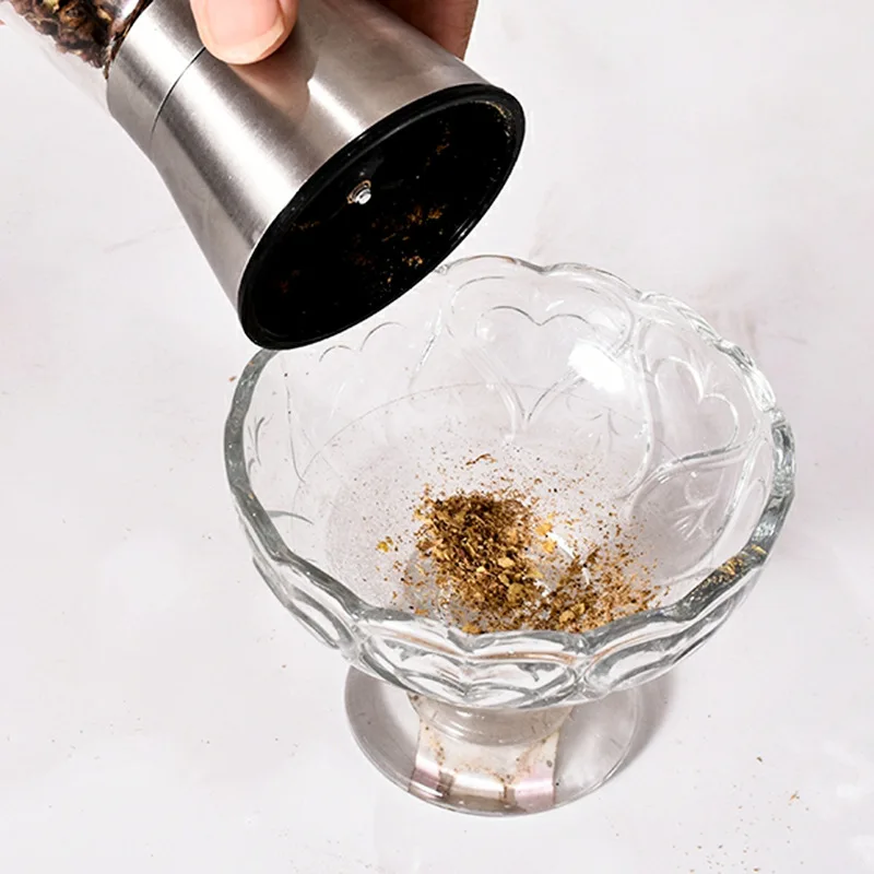 Moulin à épices en acier inoxydable de qualité supérieure, corps en verre durable, détermination... – Image 3