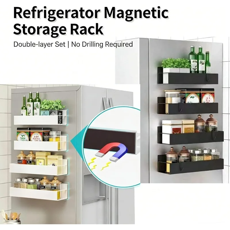 Organisateur magnétique pour épices, pour réfrigérateur et four, organisateurs et rangements magn... – Image 2