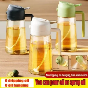 Bouteille de pulvérisation d'huile d'olive pour bouteille d'huile versée pour la cuisson d'huile...
