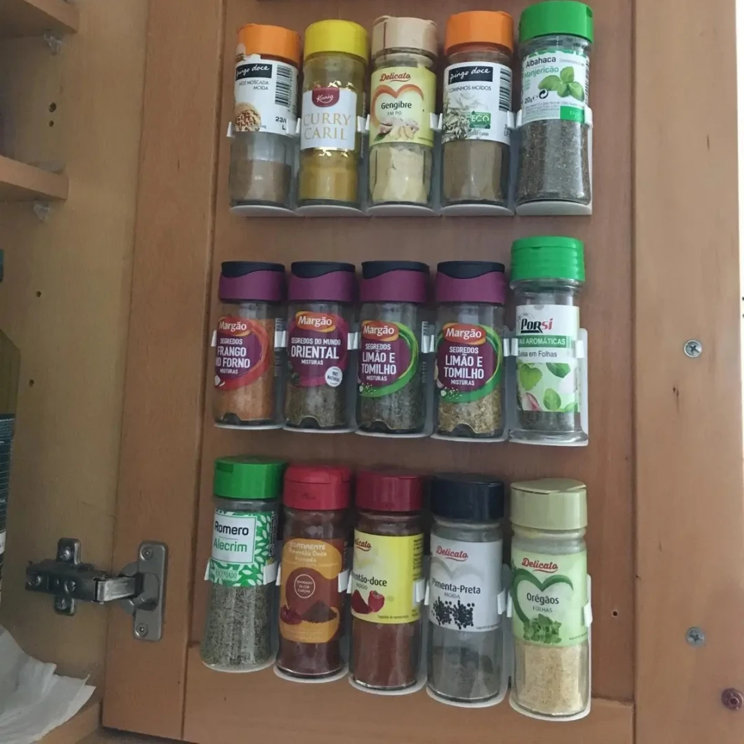Support de rangement mural pour bouteilles d'épices, support d'assaisonnement de cuisine, Clip ad... – Image 2