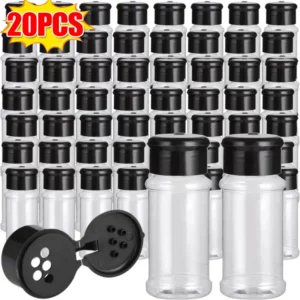Bouteilles de secoueur d'assaisonnement d'épices portables, pots de sucre, sel, poivre, distribut...