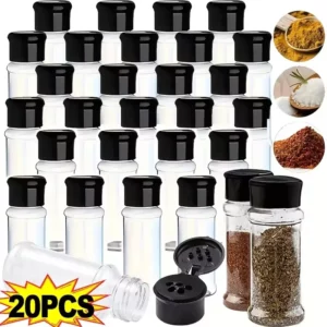 Lot de 5/10/15/20 pots à épices, salière et poivrière, organiseur d'assaisonnements, pot à condim...