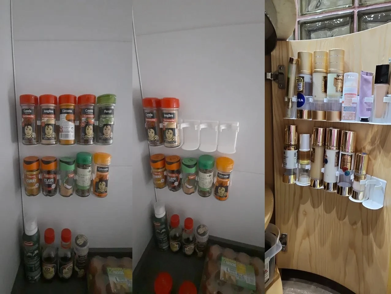 Support de rangement mural pour bouteilles d'épices, support d'assaisonnement de cuisine, Clip ad... – Image 3