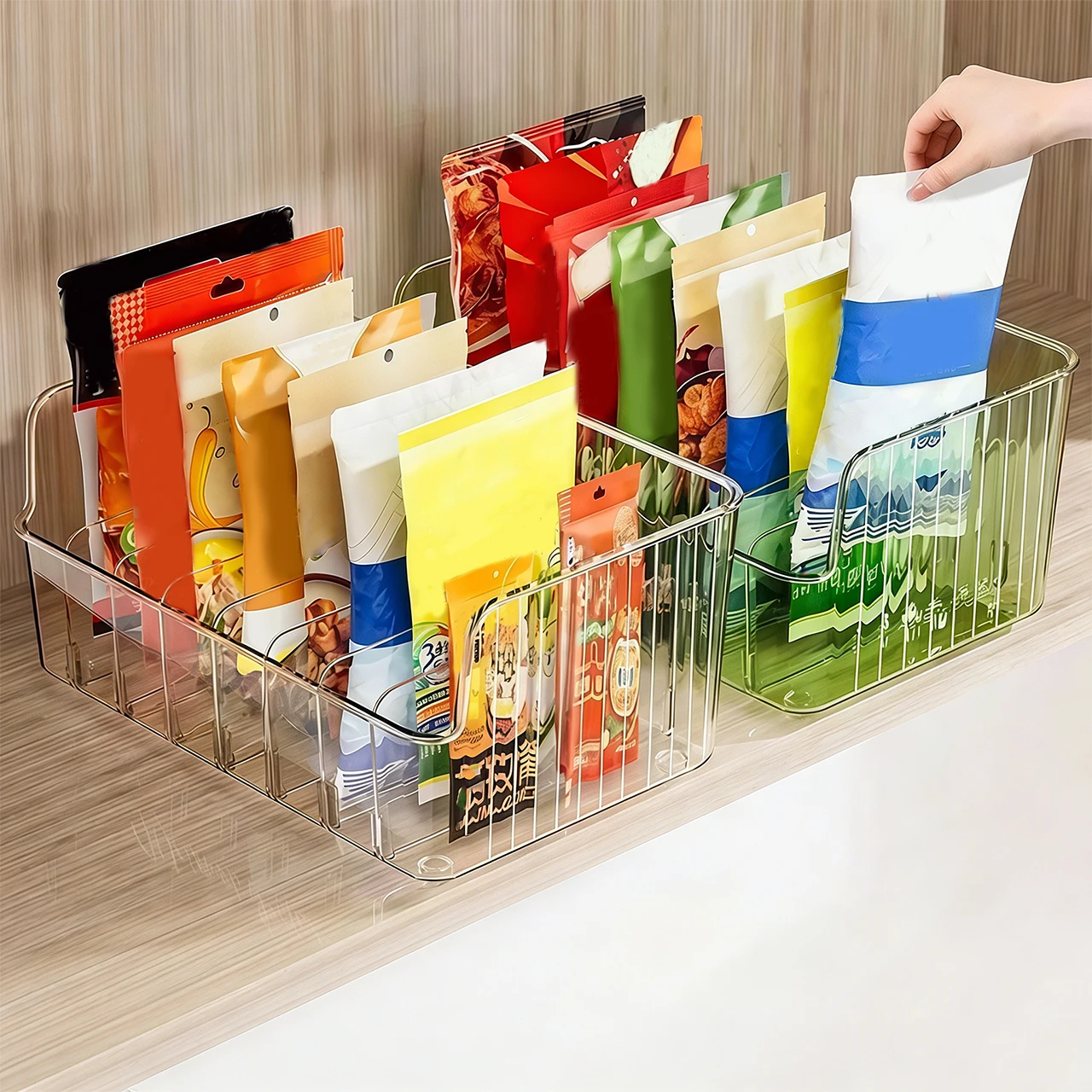 Porte-épices de grande capacité, boîte de rangement des aliments cosmétiques divisée réglable, or...
