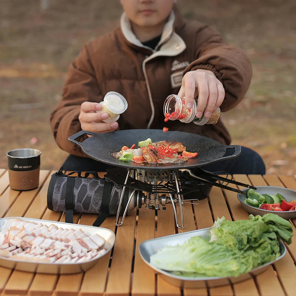 Kit d'épices de Camping avec 5 pots à épices transparents, ensemble de récipients à condiments, r... – Image 2