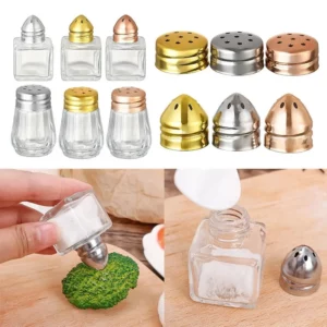 Mini bouteille d'assaisonnement en verre avec couvercle, bocaux à épices pour barbecue, salière à...
