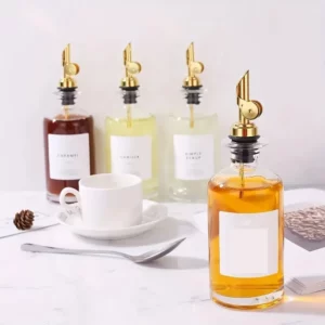 Bouteille distributrice d'huile d'olive en verre, bouteille d'assaisonnement, bouteille de vinaig...