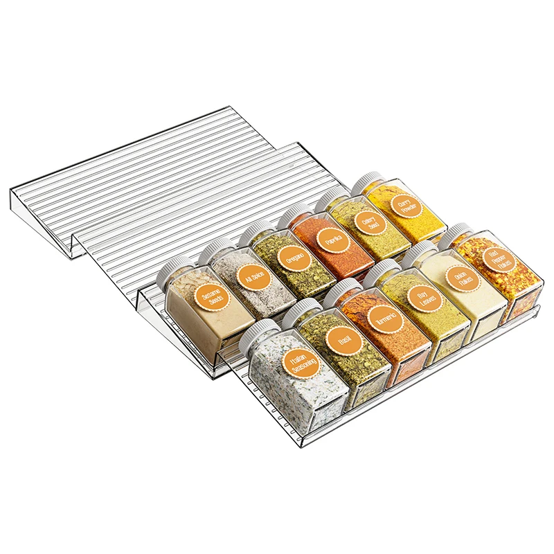 Tiroir de cuisine, support de rangement de bouteilles d'assaisonnement, Style étagé, plusieurs co...