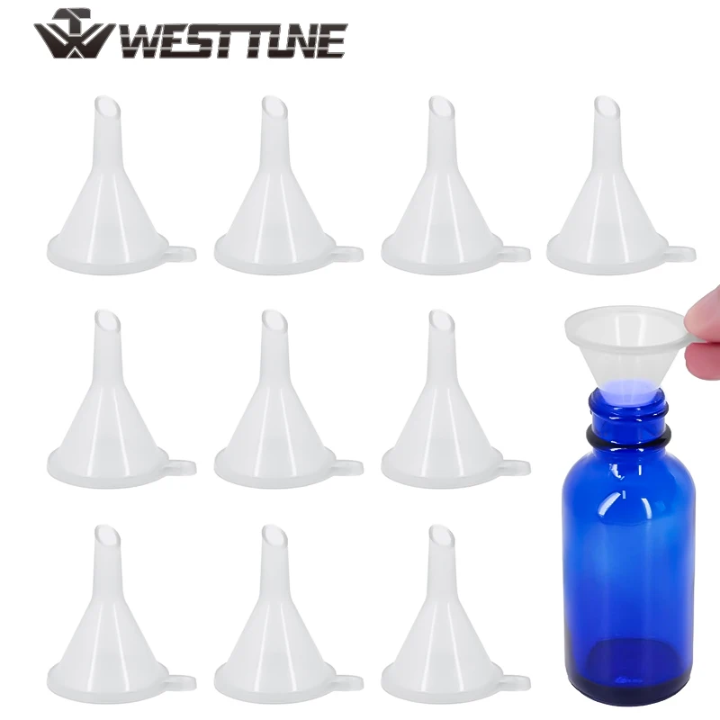 WESTTUNE 10 pièces petit entonnoir en plastique Mini entonnoirs en plastique transparent petit en...