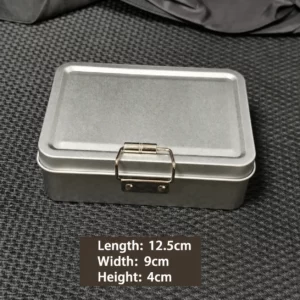 Boîte de rangement pour thé en métal de qualité alimentaire avec couvercle rabattable, boîte en m...