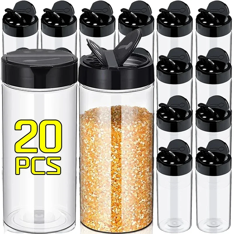 Pot de stockage de condiments réutilisable pour la cuisine, assaisonnement portable HI Clear, bea...