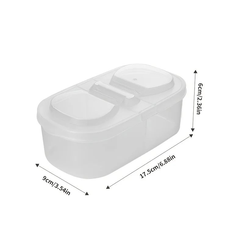 Récipient de stockage des aliments, organisateur d'épices à double compartiment, pour Fruits, épi... – Image 3