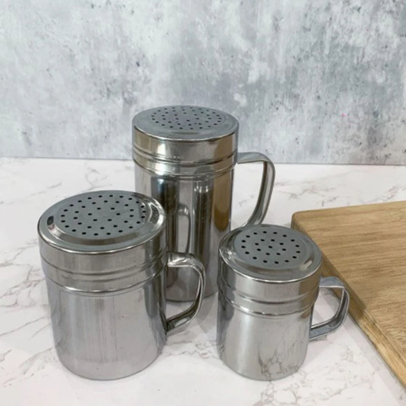 Bouteille de Sel et Sucre avec Poignée, Gadgets de Cuisine Polyvalents en Acier Inoxydable, Pot d... – Image 2